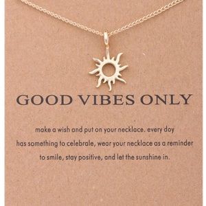 Good Vibes Only Inspirational Dainty Necklace